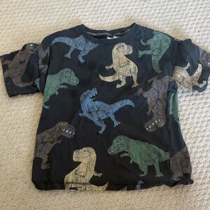 Zara Kids Dinosaur Graphic Tee - Black and Green